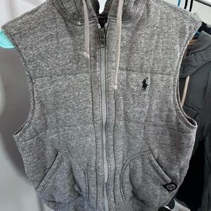 Polo by Ralph Lauren Gray Sleeveless Hoodie Vest